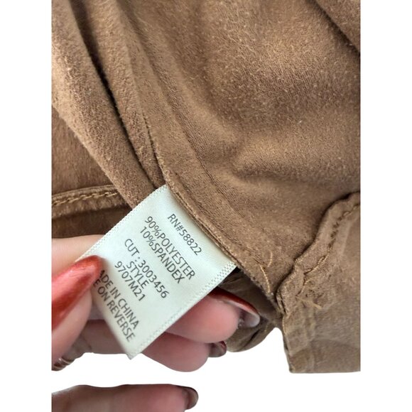 MAX STUDIO Faux Suede Swing Open Ruffle Jacket Size Medium - Picture 7 of 8